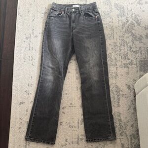 Zara Dark Gray Straight Jeans